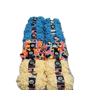 Lion Brand Yarns Off The Hook-Banana Glitz, Sky Blue Glitz, Tie Dye (16) Pieces - Picture 1 of 10