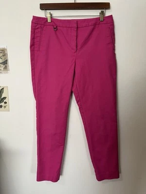 Pantalones Adrianna Papell Mujer 10 Rosa Pierna Cónica Tiro Medio Frente Plano Pantalones Foto 1 de 4