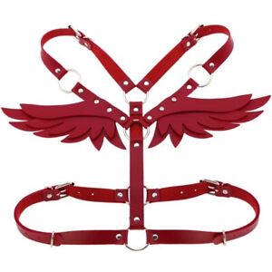 Sexy Wings Leather Body Harness Woman Fashion Goth Punk Strap Festival Lingerie