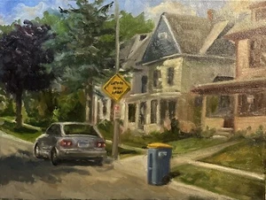 Street In Grand Rapids - Original Oil Painting - Picture 1 of 1