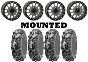 Kit 4 ITP Mega Mayhem 27x9-14/27x11-14 on System 3 SB-5 Beadlock Matte Gray HP1K - Picture 1 of 5