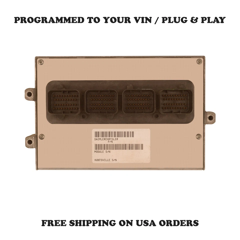 Dodge Dakota 2003 4,7 AT ECU ECM PCM 56040499AD VIN programado Plug & Play Foto 1 de 1