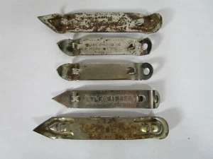 5 Vintage Beer Bottle Openers Miller Pabst Leinenkugel Schaefer - Picture 1 of 6
