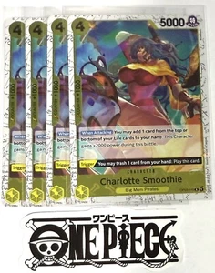 4x One Piece OP03-110 R Charlotte Smoothie - Flag Foil - English - Playset- Mint - Picture 1 of 1
