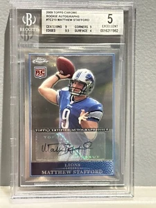 2009 Topps Chrome Rookie Autographs #TC210 Matthew Stanford Beckett 5 - Picture 1 of 4
