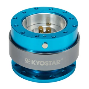 Universal Quick Release Steering Wheel Hub Adapter Snap Off Boss Kit Light Blue - Picture 1 of 9