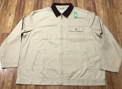 MENS 2XL - New Gap Relaxed Khaki Canvas Full Zip Chore Jacket - Image 1 of 4