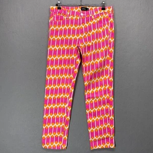 Kate Spade Saturday Pants Womens 27 Pink Orange Bright Summer 80s Made in USA - Picture 1 of 12