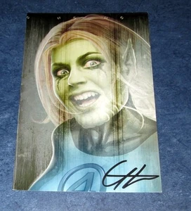 INVISIBLE WOMAN FF signed skrull print 5.5x8.5" GREG HORN superior MARVEL 1 COA - Picture 1 of 1
