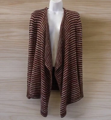 Volcom waterfall rust black striped Open Front cardigan Women’s Size S Small - Image 1 of 4
