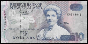 New Zealand 1994 10 Dollars P 182 VF- - Picture 1 of 2