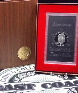 1971 "S" Eisenhower IKE Silver Dollar PP 1 $ Brown Box 40% SILBER ECC&C, Inc. - Bild 1 von 2