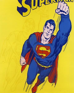 Kunstposter Andy Warhol Superman Popart Pop Art Wandkunstdruck - Bild 1 von 1