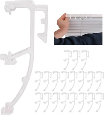 Premium Clear Plastic Double Slat Valance Retainer Clips, 20 Pack - Sturdy Va... - Image 1 of 4
