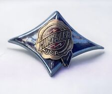 Grille Medallion 1936 Chrysler Airflow EXPORT Emblem Vee Badge Sharp Bend Base
