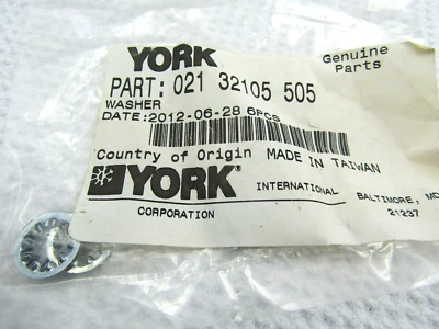 LAVADORA YORK JOHNSON CONTROLES 021-32105-505 6 PIEZAS Foto 1 de 3