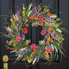 Spring Wreaths for Front Door Outside-Full&Realistic,22 Inch Handmade Summer Wre