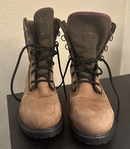 ROCKY Women’s Sz 8.5 Boots RB825 HIKING HUNTING BROWN LEATHER LADIES Work Farm - Picture 1 of 7