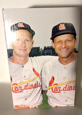 Stan Musial and Red Schoendienst  HALL OF FAMERS Double Bobblehead BRAND NEW Cover