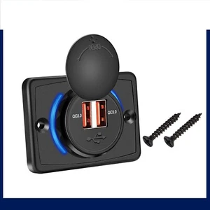 12/24V 3.1A Dual USB Port Car Fast Charger Socket Power Outlet Panel Caravan - Photo 1 sur 13