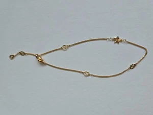Gucci 18K Gold Interlocking G Star Diamond Bracelet-Sz 18 - Picture 1 of 18