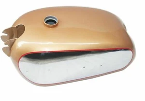 Petrol Gas Fuel Tank Golden Painted Chrome Plated 1950 BSA Golden Flash A10 - Bild 1 von 5