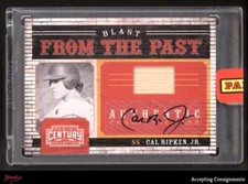 2010 Panini Century Blast from the Past Autograph Cal Ripken Jr. Bat AUTO 10/10