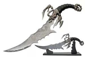 21" Fantasy Scorpion Sword & Display Stand Collectable Sword Etched Blade - Picture 1 of 4