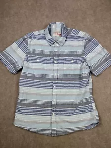 Vintage JNCO 90s Short Sleeve Button Up Shirt Striped Men's XL Skater Pockets - Picture 1 of 14
