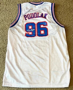 Camiseta deportiva firmada autografiada de Space Jam XL de Stan Podolak testigo de la JSA de Wayne Knight - Imagen 1 de 4