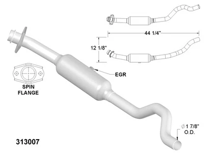 Convertidor catalítico para Dodge Charger 1985-1986 2,2 L L4 GAS SOHC Foto 1 de 2