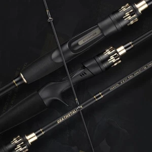 Caña de pescar fibra de carbono bastones giratorios acción rápida viaje ultra ligero - Imagen 1 de 34