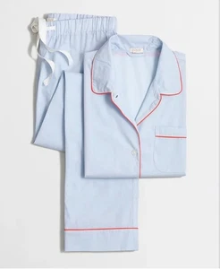 NEU mit Etikett Damen J.Crew blau rot Paspel Pyjama Set XXS - Bild 1 von 11