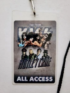 Cordón de pase backstage laminado de acceso completo Monster Tour KISS + Motley Crue 2012 - Imagen 1 de 4