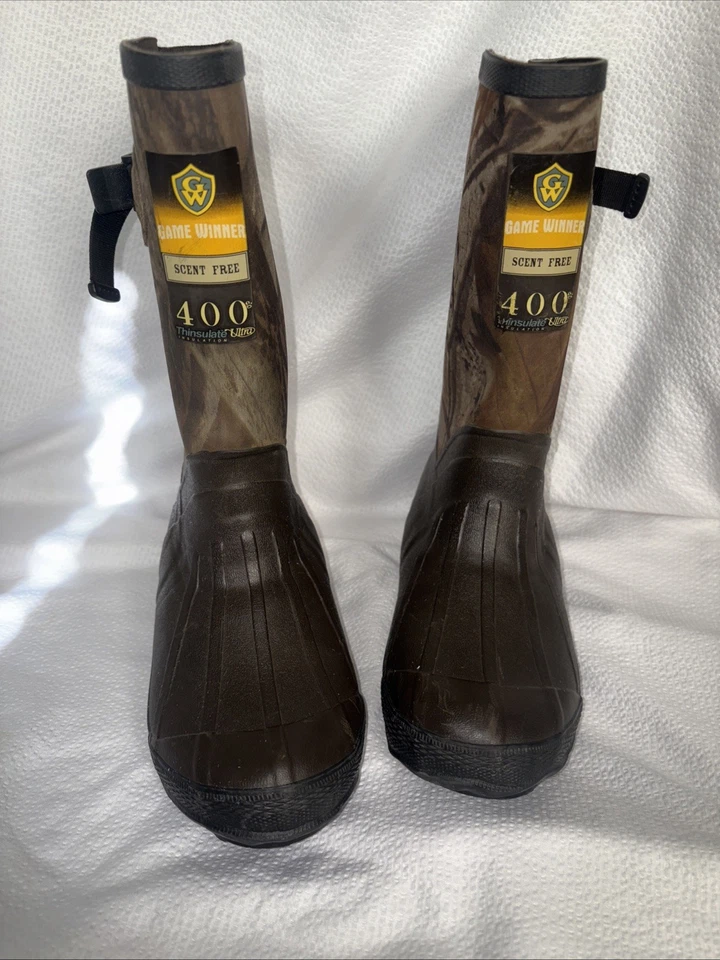 Game Winner Scent Free 400g Thinsulate Ultra  Insulation Camo Boots Size Youth 2 - Image 1 of 4