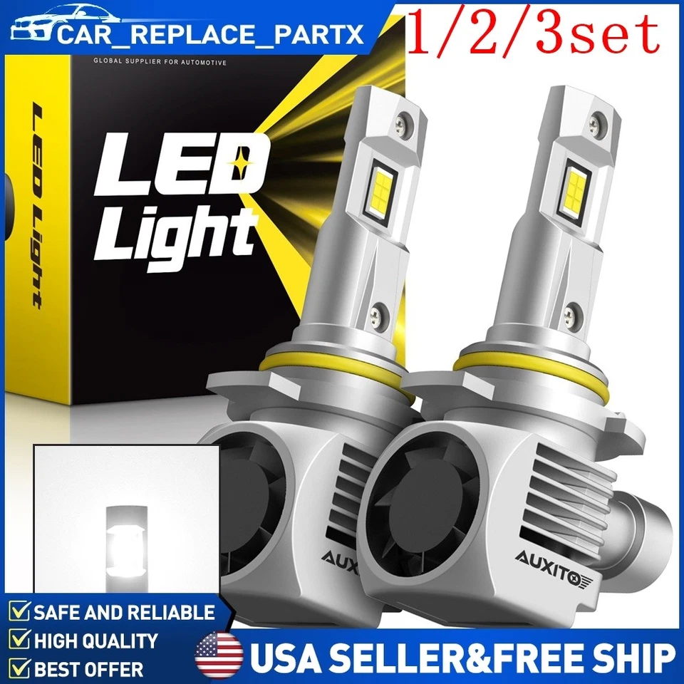 2/4X AUXITO 9012 HIR2 LED Headlight Kit bulb High Low Beam White 6500K Bright EK - Image 1 of 1