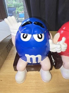 Vtg M&M Cookie Jar Benjamin & Medwin Cool Blue Candy Ceramic Collectible 2000 - Picture 1 of 6