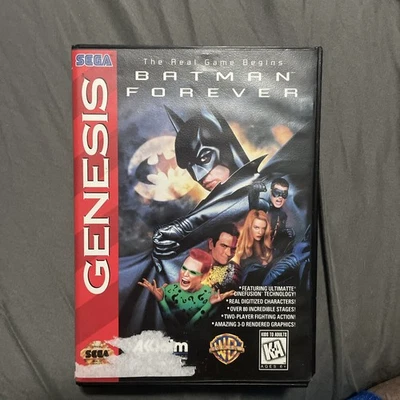 Batman Forever (Sega Genesis, 1995) Complete CIB ~ Tested & Working - Image 1 of 3