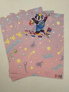 Vintage Set 3 Blätter Lisa Frank Papiere Panda Bär Malerei BB13 - Bild 1 von 3