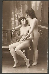 R Photo Beautiful Sensual Couple Lesbian Women Nude #469 Size 5 1/4" x 3 1/4" - Picture 1 of 2