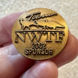 Prendedor de sombrero de solapa de bronce patrocinador de la Federación Nacional de Turquía Salvaje 2002 ~ nuevo con etiquetas - Imagen 1 de 2