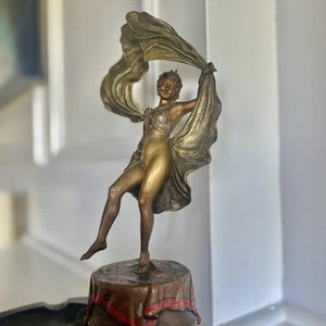 Antike Franz Bergmann, Wiener Bronze & Marmor Erotik Skulptur Vide Poche - Bild 1 von 15