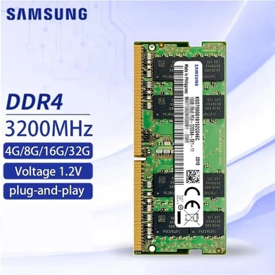 Samsung DDR4 4GB 8GB 16GB 32GB 64GB 2400mhz 2133 2666mhz 3200mhz Sodimm Notebook - Image 1 of 4