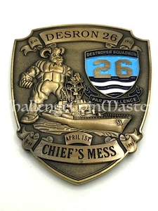 F89 Destroyer Squadron Desron 26 Chief Petty Officer CPO Mess Challenge Coin - Bild 1 von 2