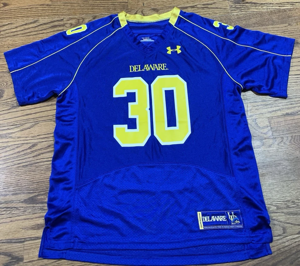 University Of Delaware Blue Hens Under Armour NCAA Football Jersey Size YLG Foto 1 de 4