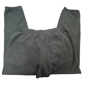 J Crew Sweatpants Mens Large Black Sportswear Fleece Joggers Drawstring Pocket - Picture 1 of 9