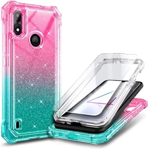 Funda WDHD Compatible con Gabb Phone 4, Rosa Brillo/Aqua |  - Imagen 1 de 6