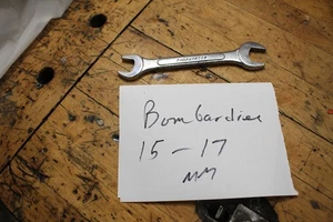 Llave Bombardier, 15 y 17 mm, moto de nieve, Ski Doo, extremo abierto - Imagen 1 de 10