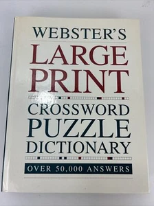 Vintage Webster’s Large Print Crossword Puzzle Dictionary 1994 Hardcover - Picture 1 of 6