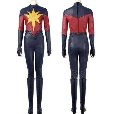 Capitana Marvel 2 Carol Danvers Halloween Disfraz Disfraz Superhéroe Traje Foto 1 de 4